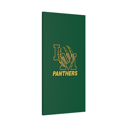 Panthers Logo Matte Stretched Canvas — Green & Gold Game Day Wall Art