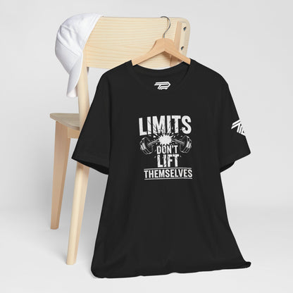 Gym Motivation T-Shirt – “Limits Don’t Lift Themselves” Fitness Tee