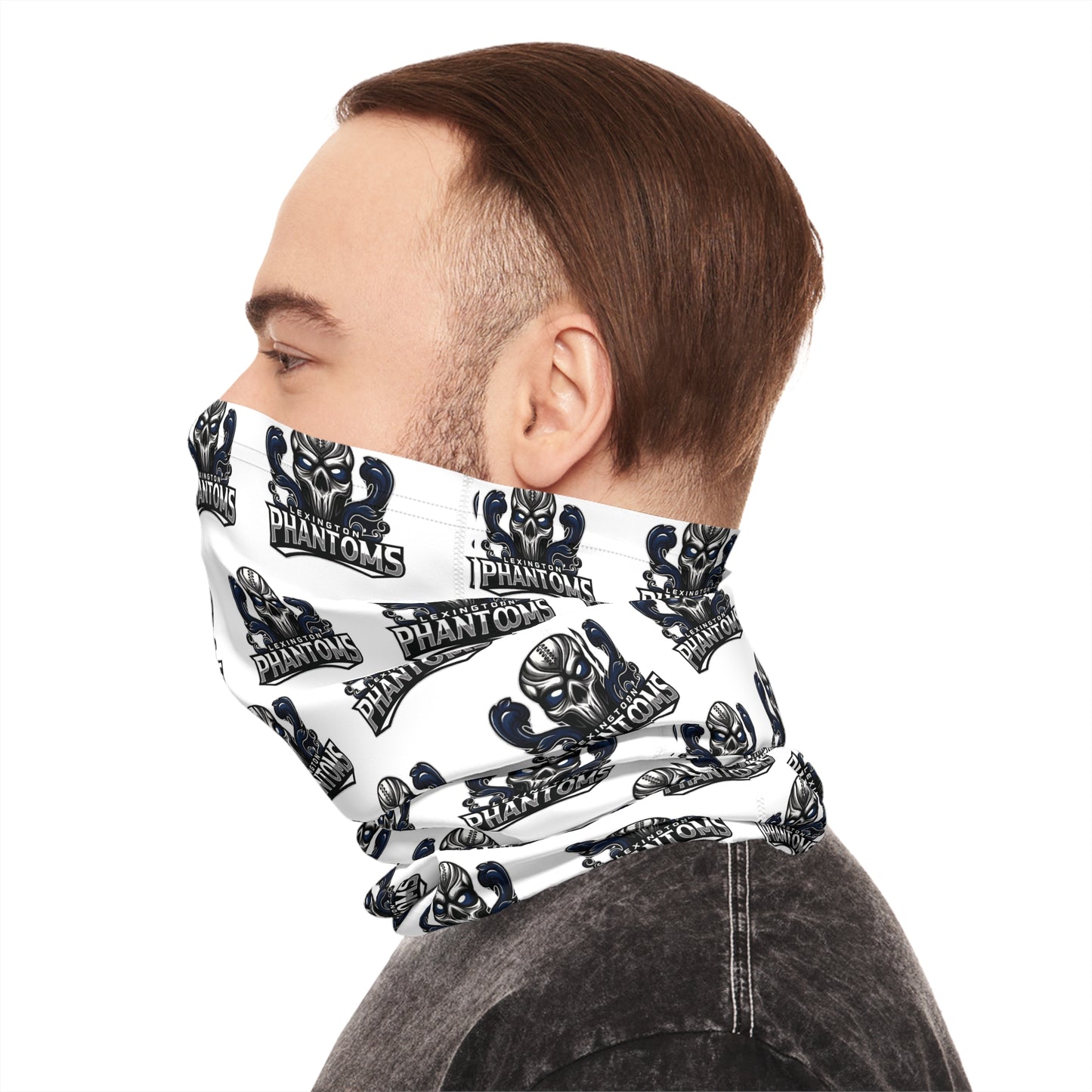 Phantoms White Logo Neck Gaiter