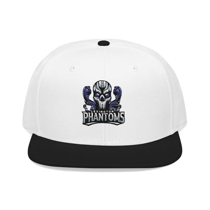 Embroidered Flat Bill Crown Snapback Hat