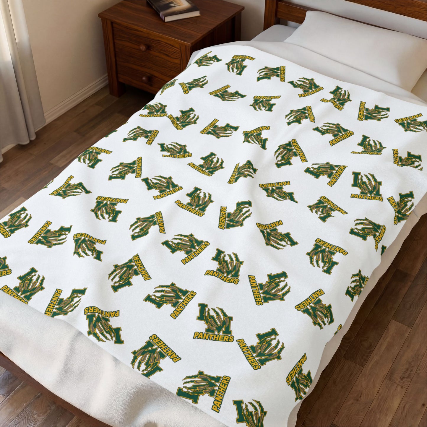 Velveteen Plush Blanket Throw for LM Panthers Fans