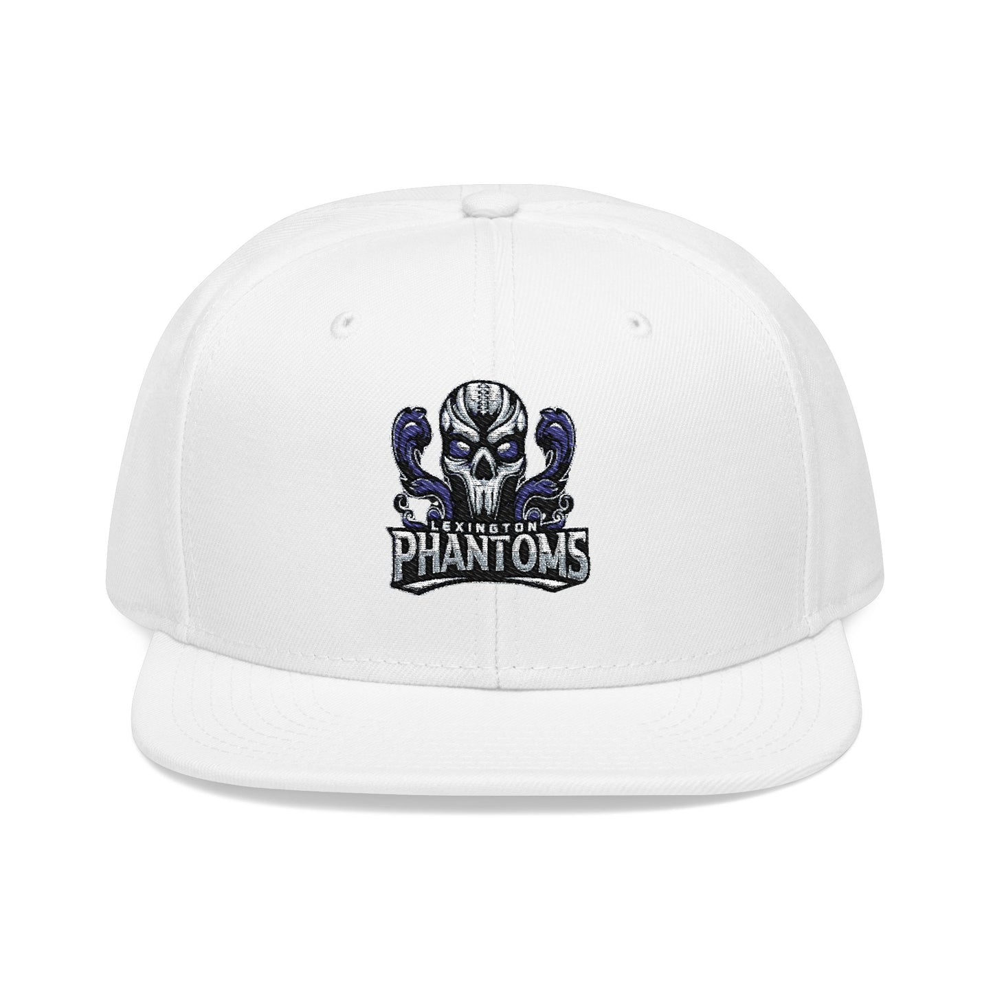 Embroidered Flat Bill Crown Snapback Hat