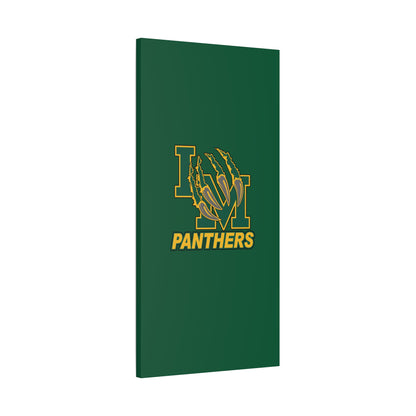 Panthers Logo Matte Stretched Canvas — Green & Gold Game Day Wall Art