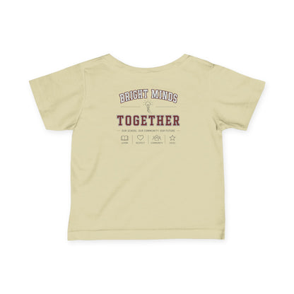 Bright Acres Bright Minds Together Infant Tee — Natural, back