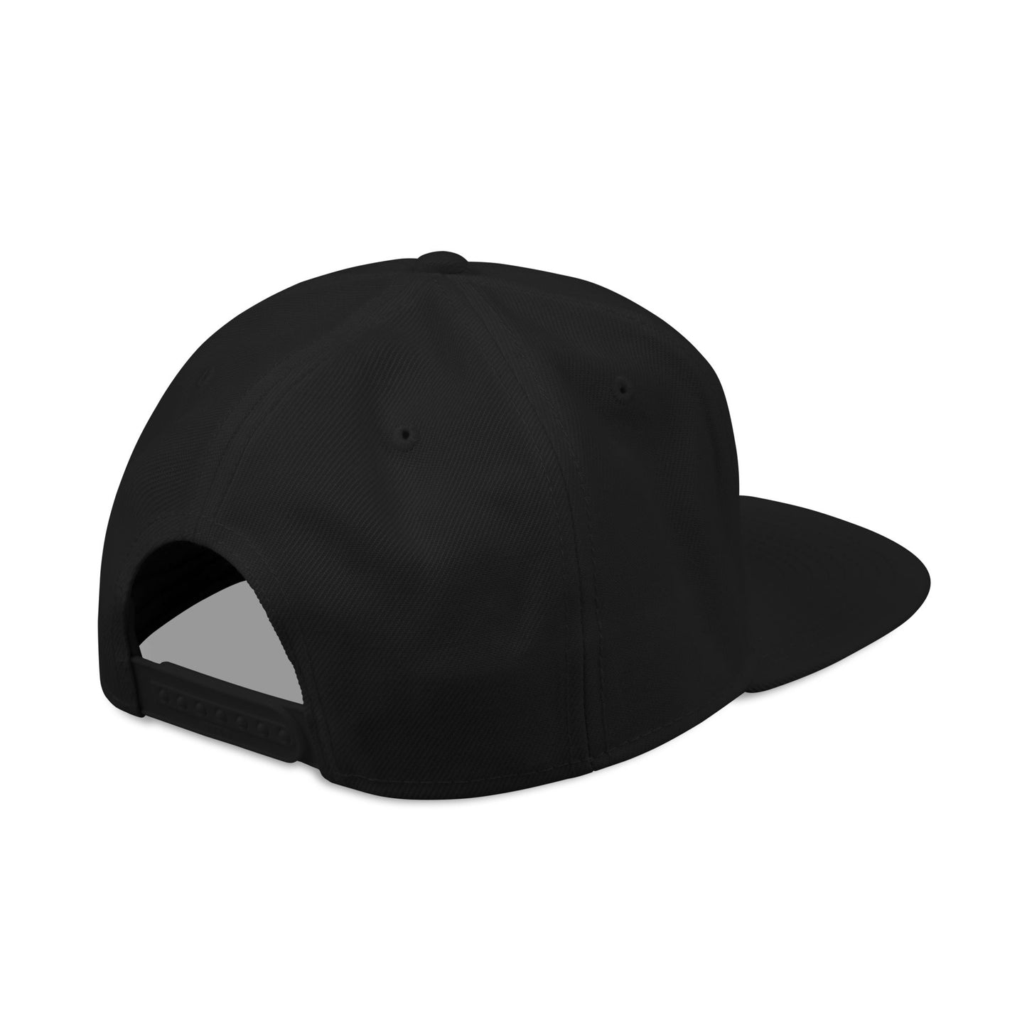 Embroidered Flat Bill Crown Snapback Hat