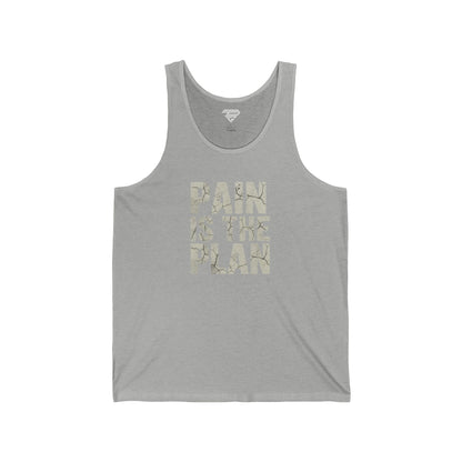 Pain Is The Plan Tank Top — Motivational Fitness Workout Jersey Tank