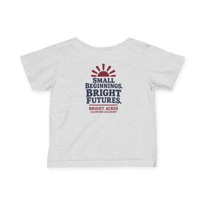 Bright Acres Small Beginnings Infant Tee — Heather, back