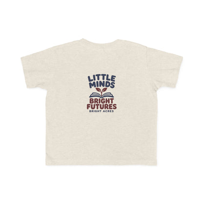 Bright Acres Little Minds Bright Futures Toddler Tee — Natural Heather, back