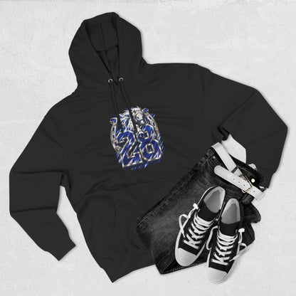 Blue Horseshoe 28 Football Hoodie