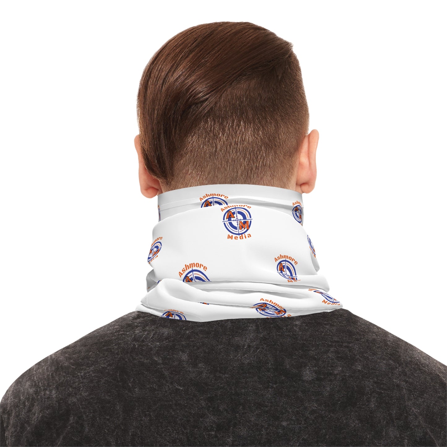Ashmore Media White Logo Neck Gaiter