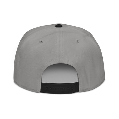Embroidered Flat Bill Crown Snapback Hat