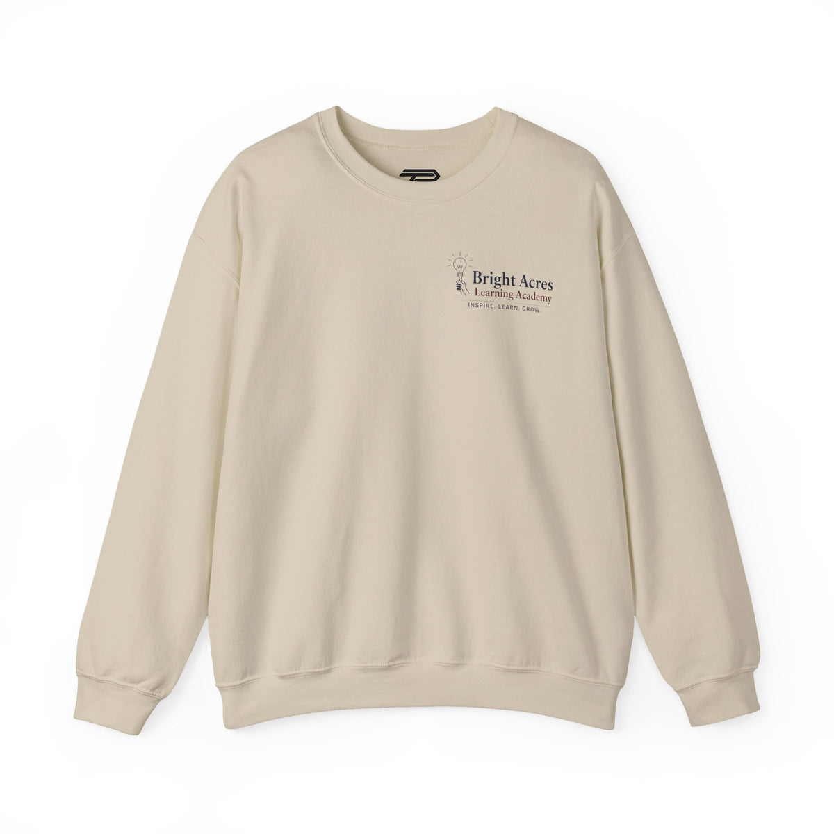 Bright Acres Bright Minds Together Classic Adult Crewneck — Sand, front