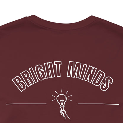 Bright Acres Bright Minds Together Adult Tee — Maroon, back design detail