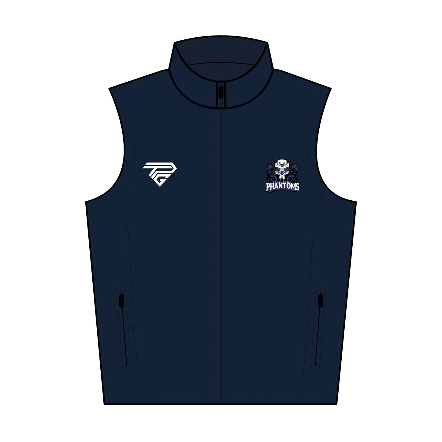 Phantoms Embroidered Men's Soft Shell Vest