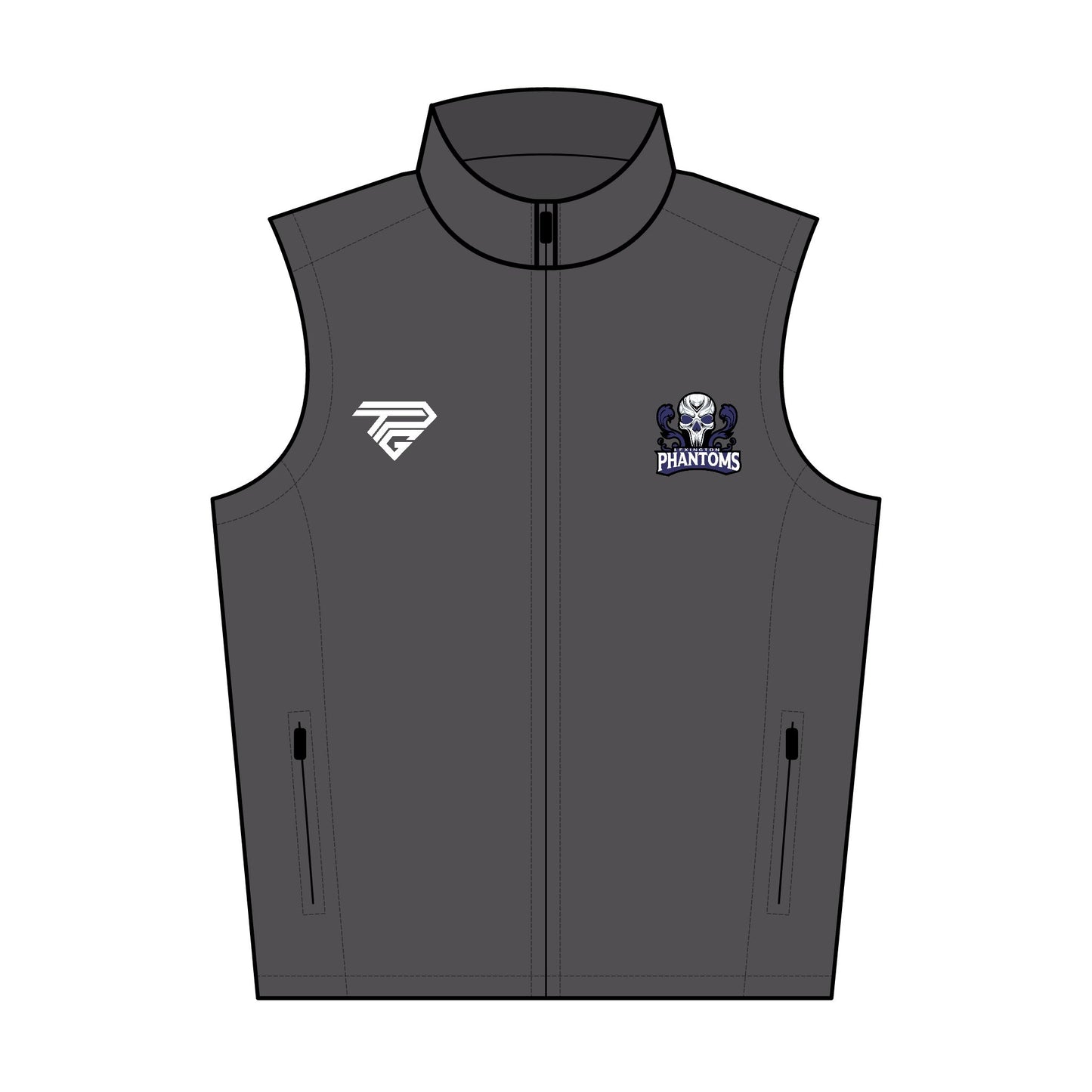 Phantoms Embroidered Men's Soft Shell Vest