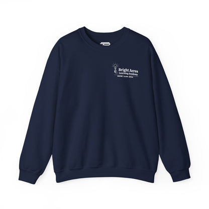Bright Acres Bright Minds Together Classic Adult Crewneck — Navy, front