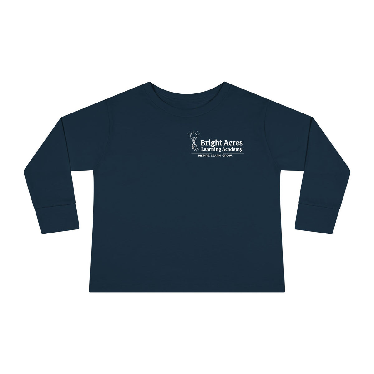 Bright Acres Bright Minds Together Toddler Long Sleeve — Navy, front
