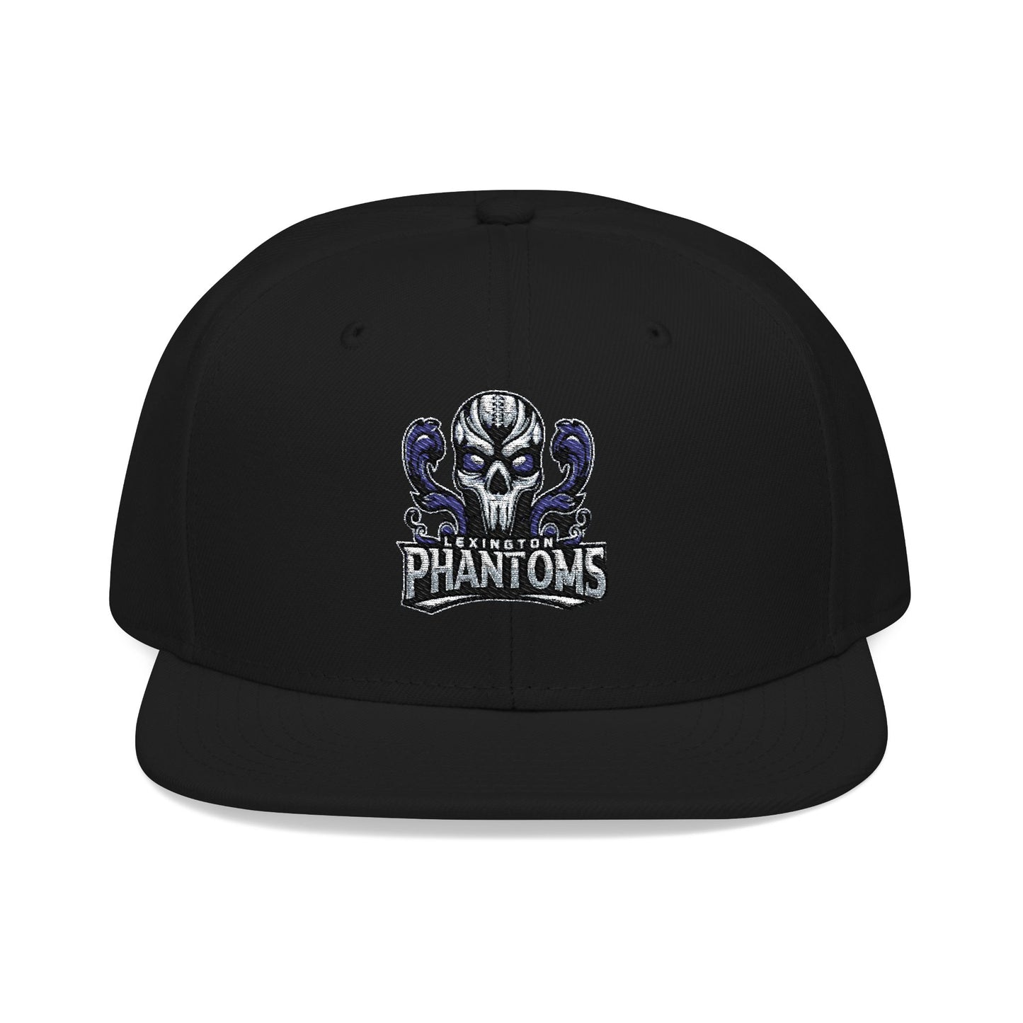 Embroidered Flat Bill Crown Snapback Hat