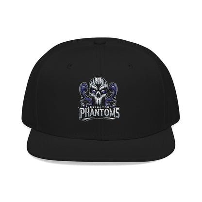 Embroidered Flat Bill Crown Snapback Hat