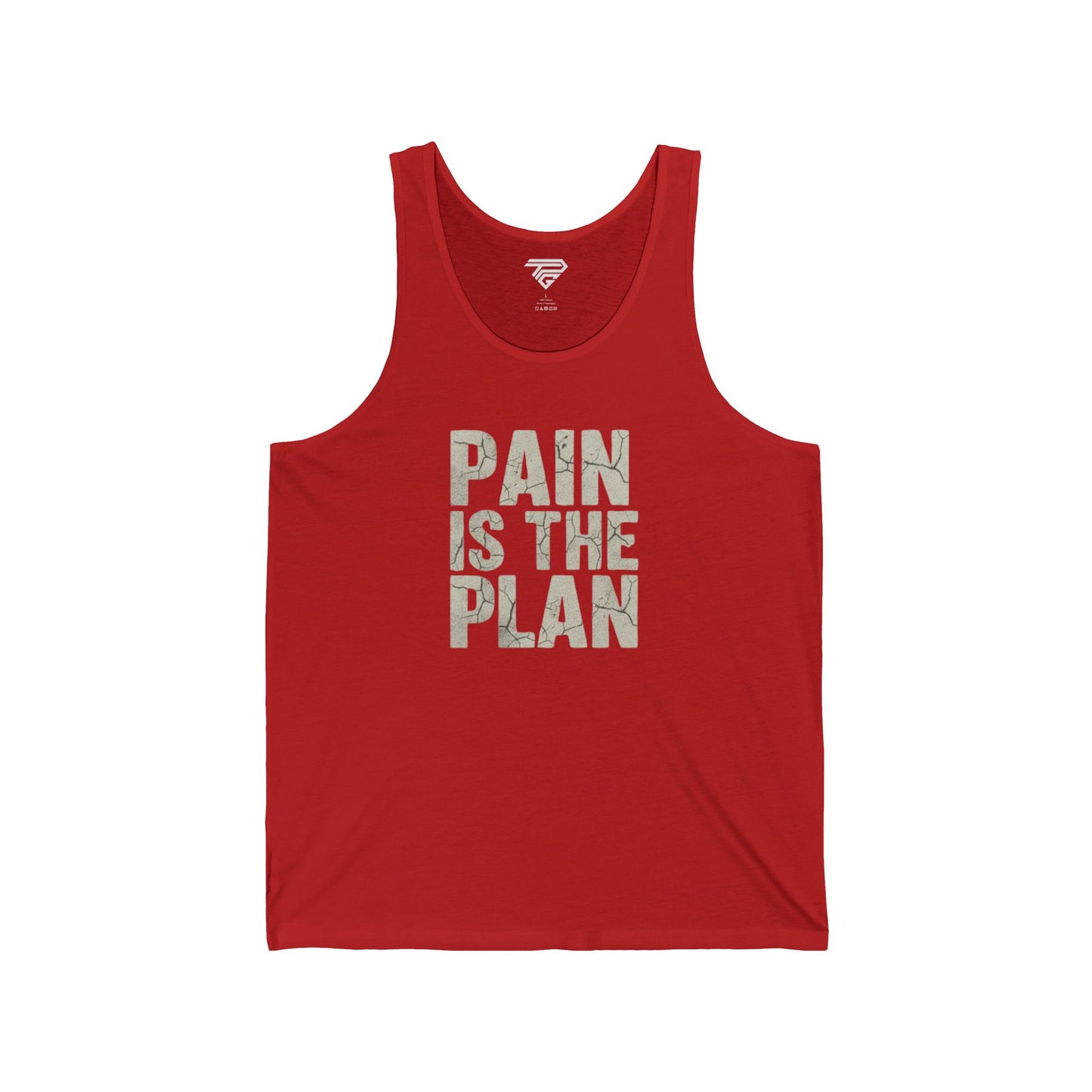 Pain Is The Plan Tank Top — Motivational Fitness Workout Jersey Tank