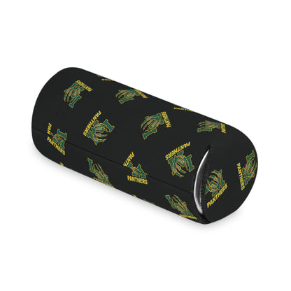 Panthers Logo Can Cooler — Black Team Pattern Beverage Koozie (Game Day for Parents)
