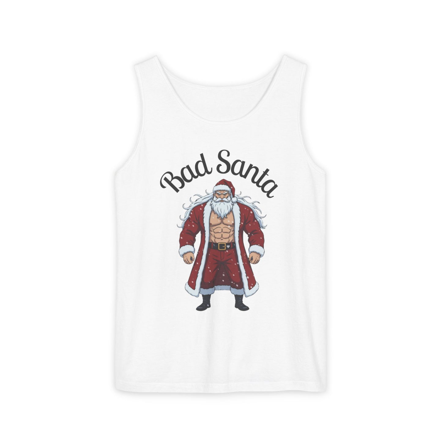 Bad Santa Workout Tank Top — Funny Christmas Gym Tank for Holiday Fitness