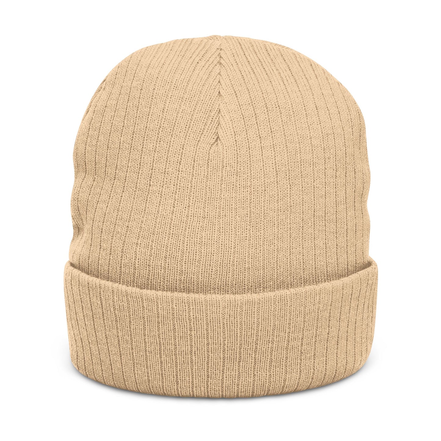 Effort Over Excuses Ribbed Knit Beanie — Embroidered Motivational Winter Hat
