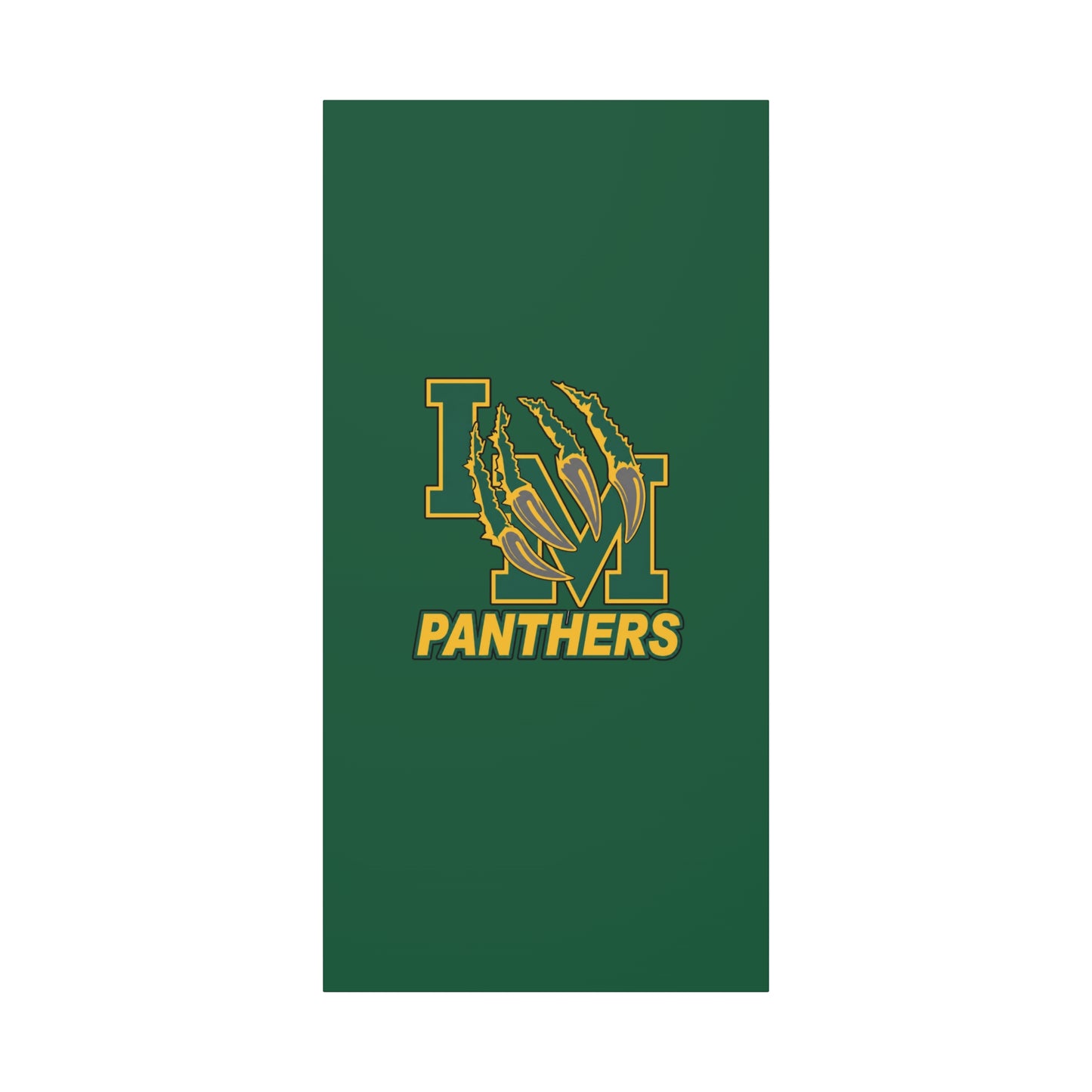 Panthers Logo Matte Stretched Canvas — Green & Gold Game Day Wall Art