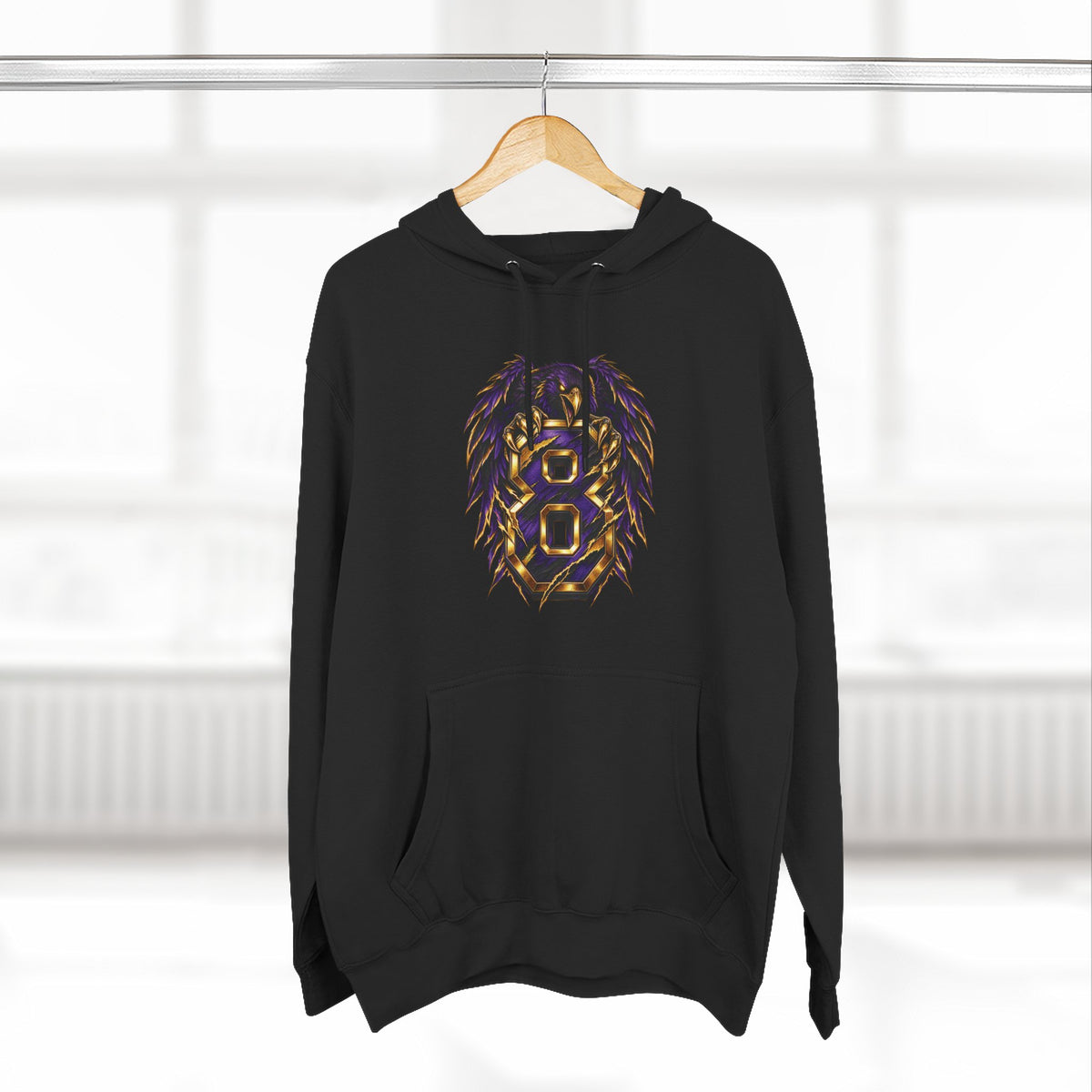 Purple Night 8 Football Hoodie