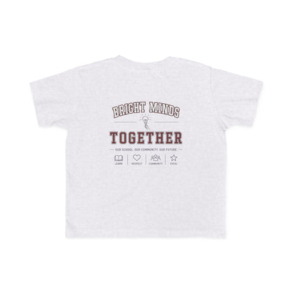 Bright Acres Bright Minds Together Toddler Tee — Ash, back
