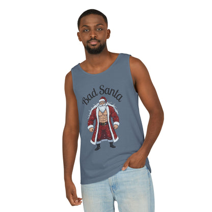 Bad Santa Workout Tank Top — Funny Christmas Gym Tank for Holiday Fitness