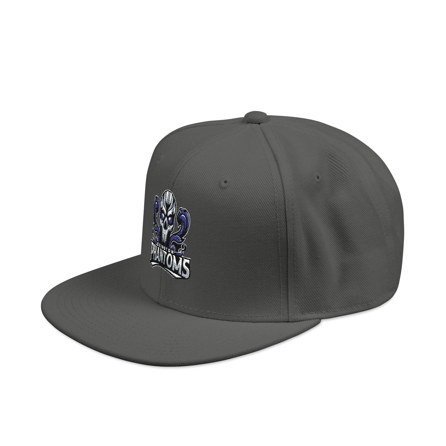 Embroidered Flat Bill Crown Snapback Hat