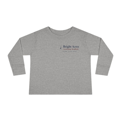 Bright Acres Bright Minds Together Toddler Long Sleeve — Heather, front