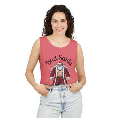 Bad Santa Workout Tank Top — Funny Christmas Gym Tank for Holiday Fitness