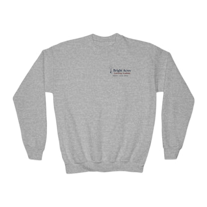 Bright Acres Community Youth Crewneck — Sport Grey, front